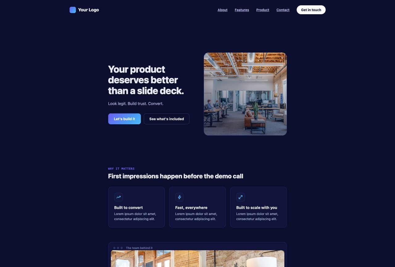 SaaS Starter Website preview, image 1